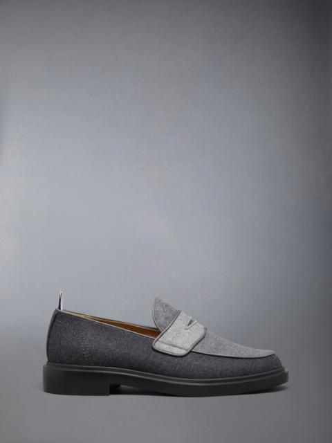 colour-block wool loafers