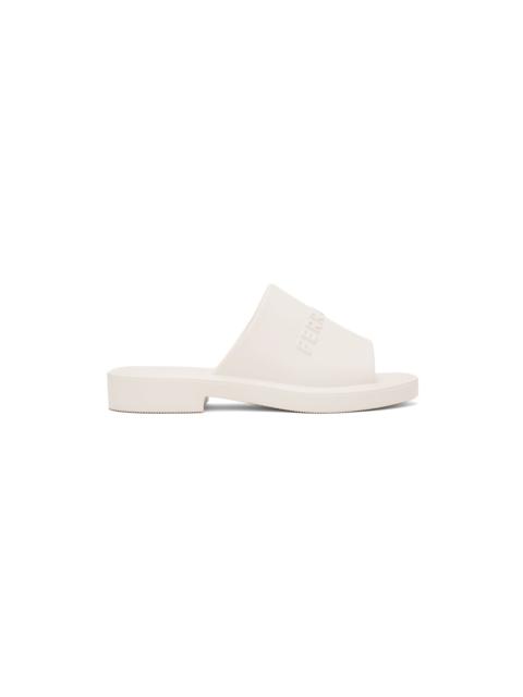FERRAGAMO White 3D Logo Slides