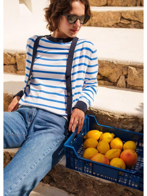 SAINT JAMES MANOSQUE Striped Cotton Cardigan