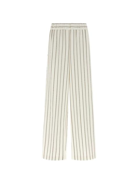 PESERICO pinstriped wide leg trousers