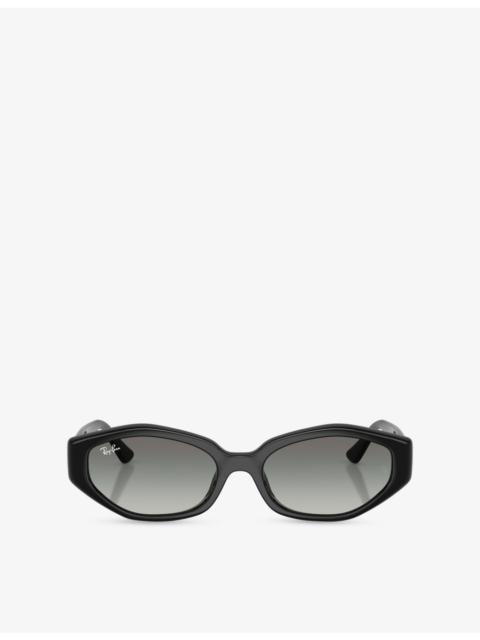 Ray-Ban RB4473D Irregular-Frame Acetate Sunglasses