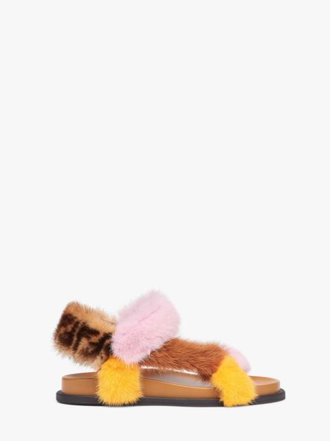 FENDI Pink mink sandals