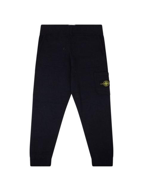 Compass-badge jersey track pants