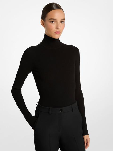 MICHAEL KORS COLLECTION Stretch Viscose Turtleneck Bodysuit