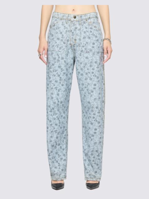 RE/DONE The Rewind Jean - Love Letter Blue Floral