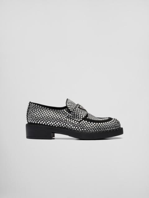 Prada Satin loafers with crystals