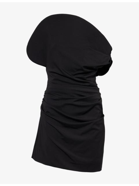 SIMKHAI Stefi Draped Stretch-Crepe Mini Dress