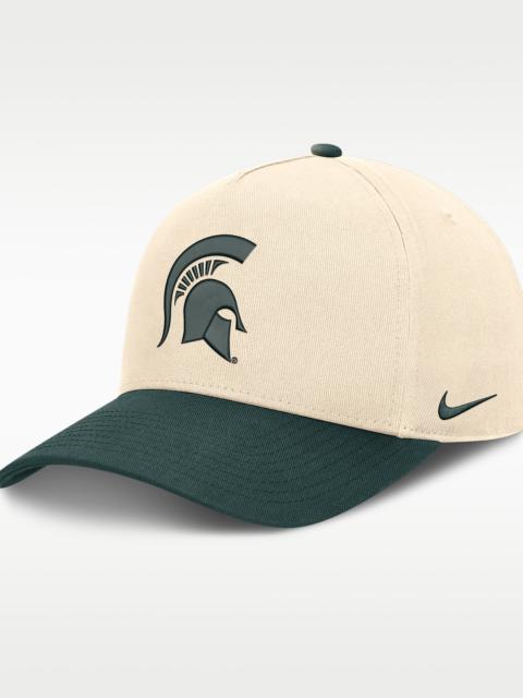 Nike Michigan State Campus Prep Rise Men's Nike College A-Frame Adjustable Hat