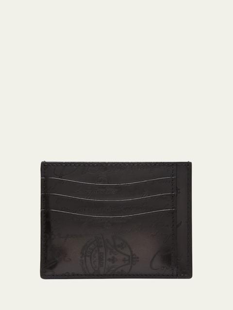 Berluti Men's Bambou Tetris Scritto Leather Card Holder