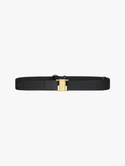 Givenchy BELT IN CANVAS AND LEATHER WITH 4G CLASP