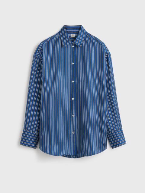 TOTEME Oversized striped shirt blue/navy