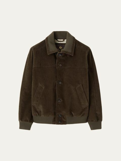 Loro Piana Men's Maremma Corduroy Bomber Jacket