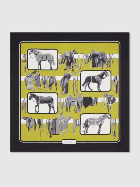 GUCCI 90 x 90 project printed silk carré