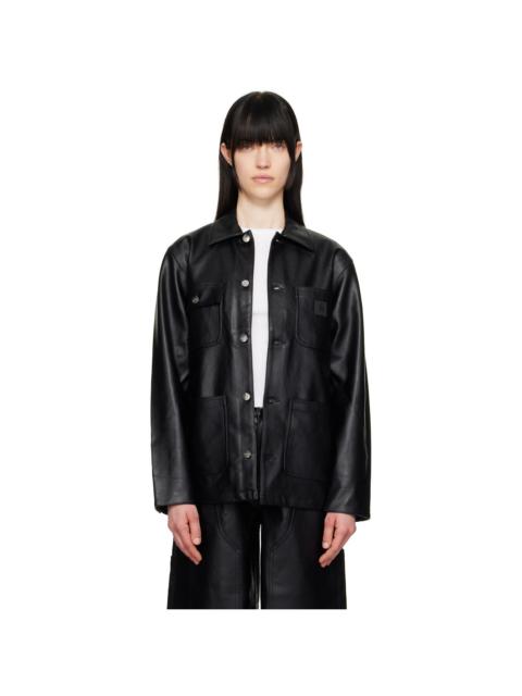 Carhartt WIP Black Michigan Faux-Leather Jacket