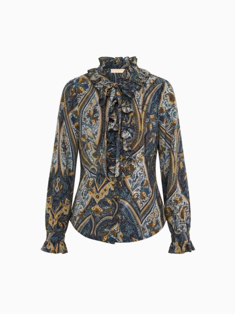 ULLA JOHNSON Catroux Long Sleeve Silk Blouse