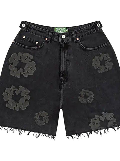 DENIM TEARS Mono Cotton Wreath Denim Shorts "Black" DT389
