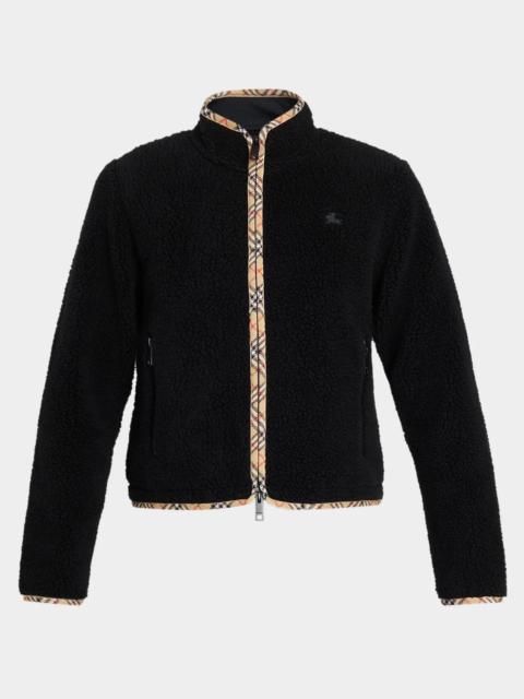 Burberry Check Cashmere Cardigan