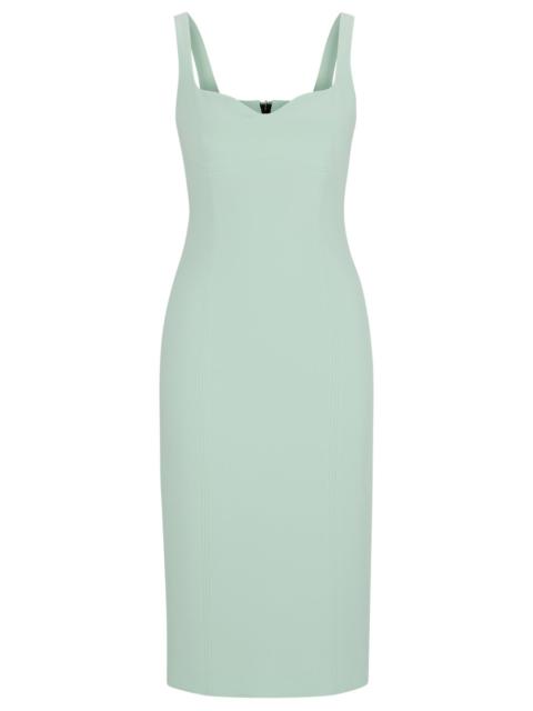 HUGO SLEEVELESS MIDI DRESS WITH SEAM DETAILS
