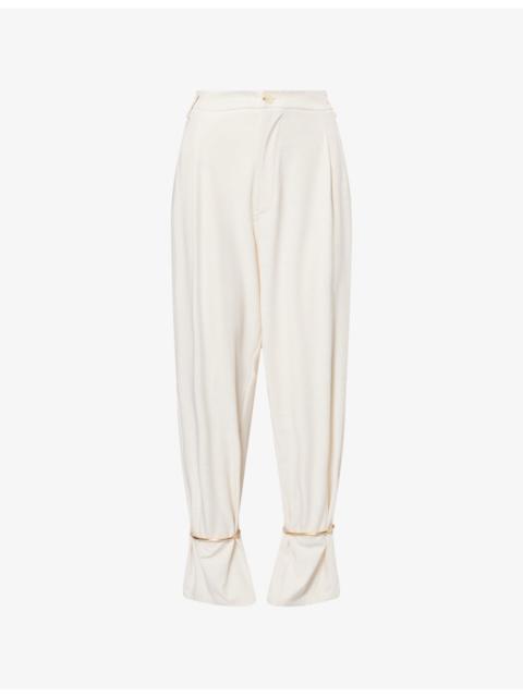 DARKPARK Phebe Cuffed Stretch-Woven Trousers