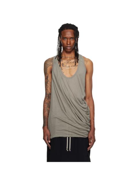 Rick Owens Taupe Tower Draped Pony Tank Top