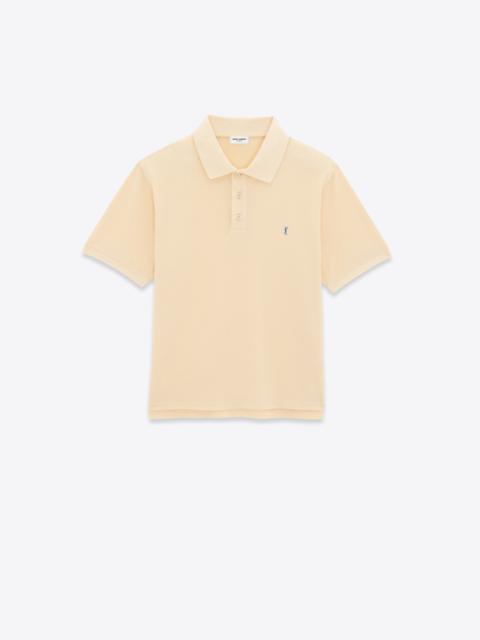 SAINT LAURENT cassandre polo shirt in piqué