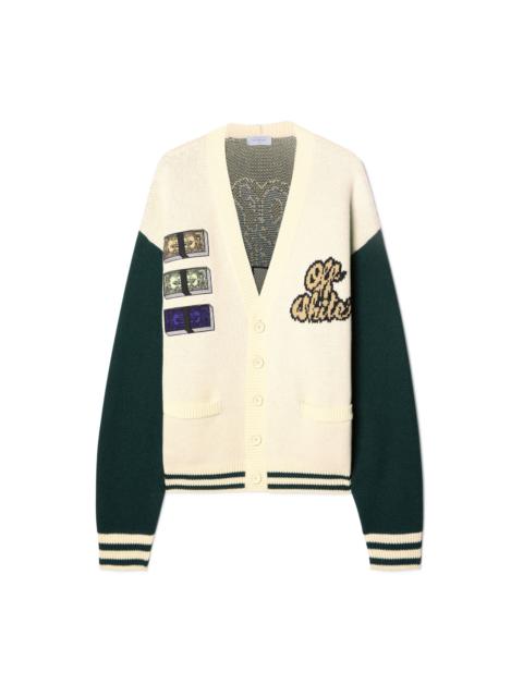 Off-White Crystal Cash Varsity Cardigan