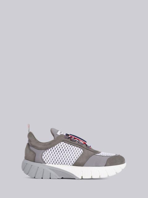 Thom Browne Medium Grey Mesh Raised Running Shoe