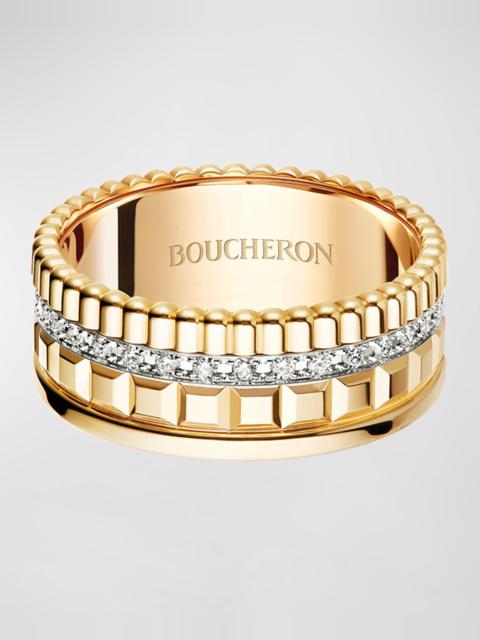Boucheron Quatre Radiant 18K Gold Band Diamond Ring