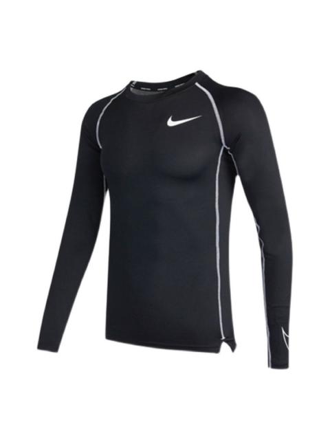 Nike Pro Dri-fit Athleisure Casual Sports Round Neck Long Sleeves Black DD1991-011