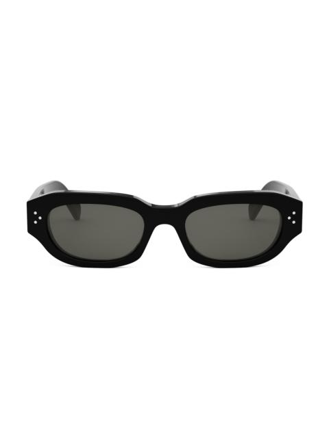 CELINE Men's 3 Dots 54mm Geometric Sunglasses - Black Smoke