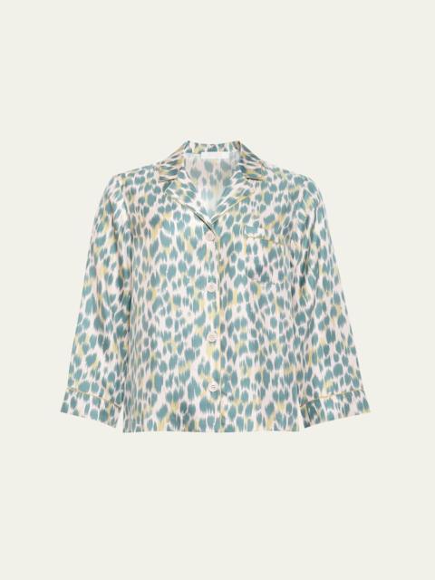 ERES Jaguar-Print Silk Shirt