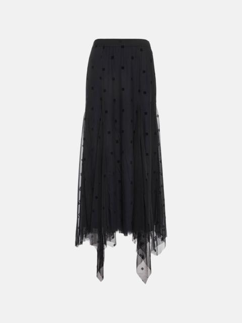 Givenchy Polka-dot tulle midi skirt