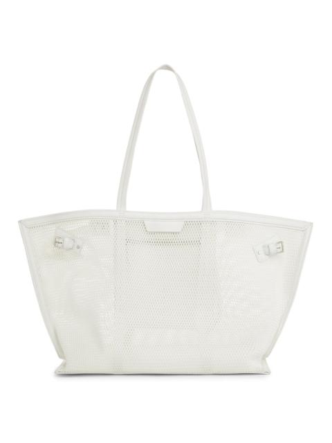 Proenza Schouler Women's Days Leather-Trimmed Mesh Tote Bag - Off White