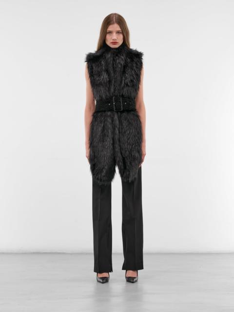 VAILLANT Black Fur Scarf Vest