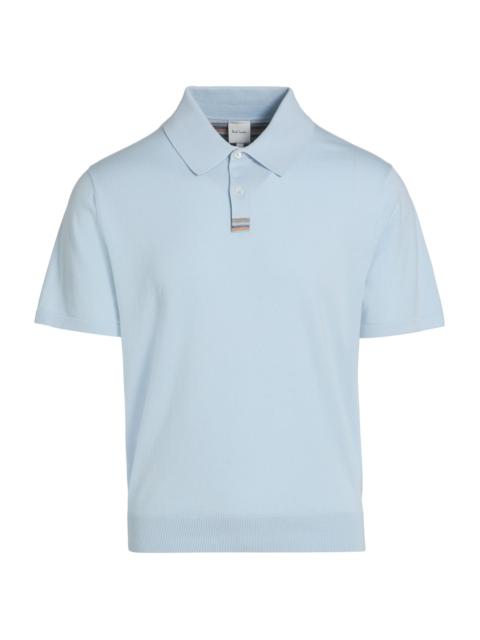 Paul Smith Men's Knit Cotton Polo Shirt - Light Blue