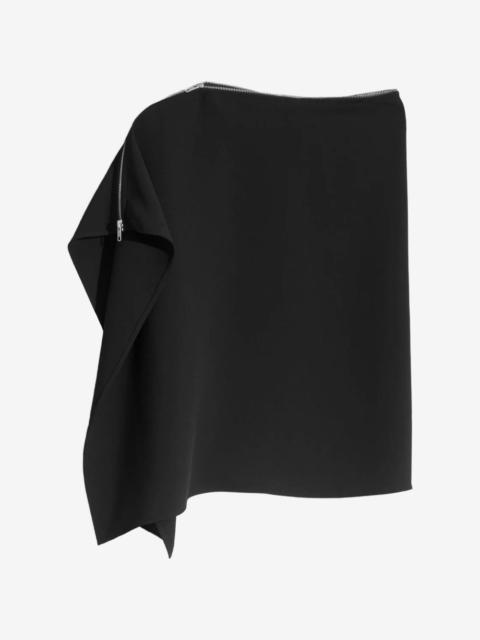 BEVZA zip-detail asymmetric skirt
