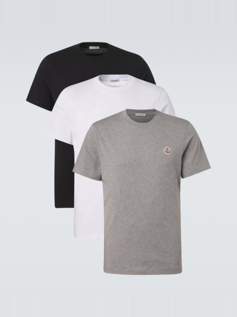 Moncler Set of 3 cotton jersey T-shirts