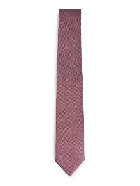 BOSS SILK-BLEND TIE WITH JACQUARD MICRO PATTERN