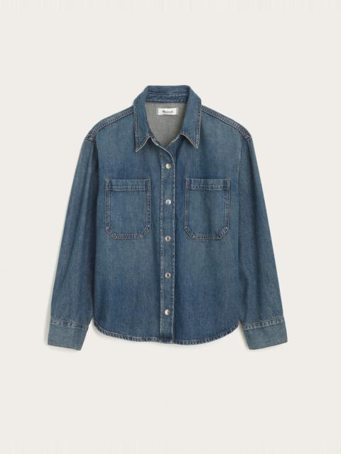 Madewell Boxy Shirt-Jacket in Airy Denim