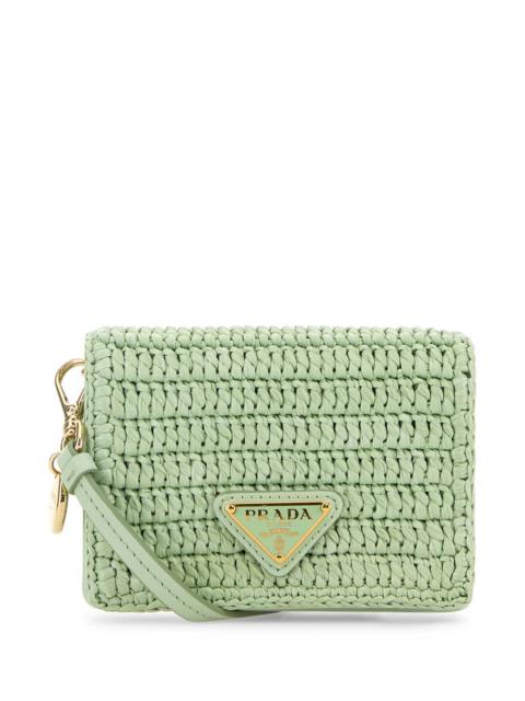 Prada Prada Pastel Raffia Card Holder Mini