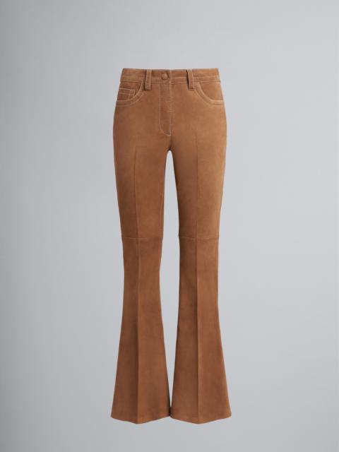Marni SUEDE NATURAL NAPPA TROUSERS
