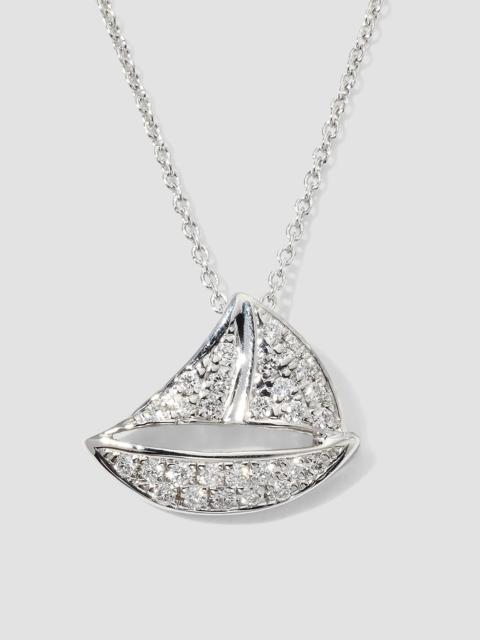 ROBERTO COIN Women's 18K White Gold & 0.14 TCW Diamond Sailboat Pendant Necklace - White Gold