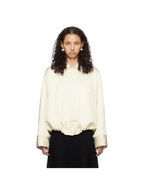 Jil Sander Off-White Padded Bomber Jacket