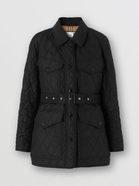 Diamond Quilted Nylon Canvas Field Jacket