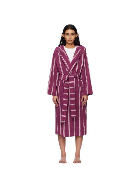 TEKLA Purple & Pink Terry Hooded Bathrobe