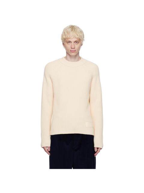 AMI Paris Off-White Crewneck Sweater