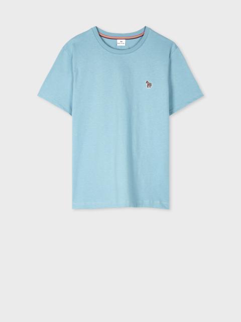 Paul Smith Women's Steel Blue Zebra Logo Cotton T-Shirt