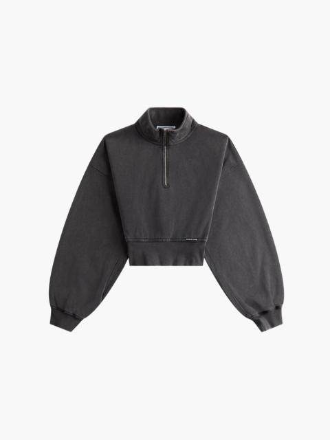 alexanderwang.t CROPPED HALF ZIP PULL OVER