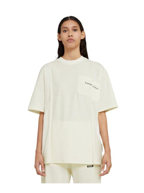 MSGM Organic cotton crewneck t-shirt from the MSGM Fantastic Green Capsule