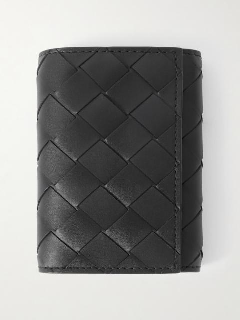 Bottega Veneta Intrecciato Leather and Silver-Tone Key Holder Case